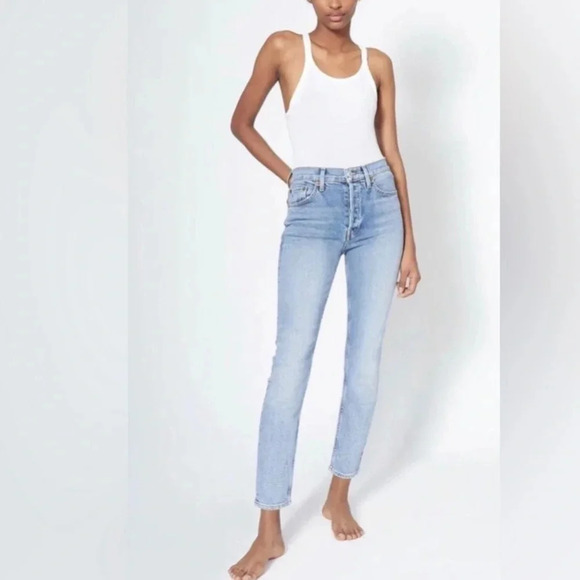 Re/Done Denim - RE/DONE 90’s High-Rise Ankle Crop Jeans